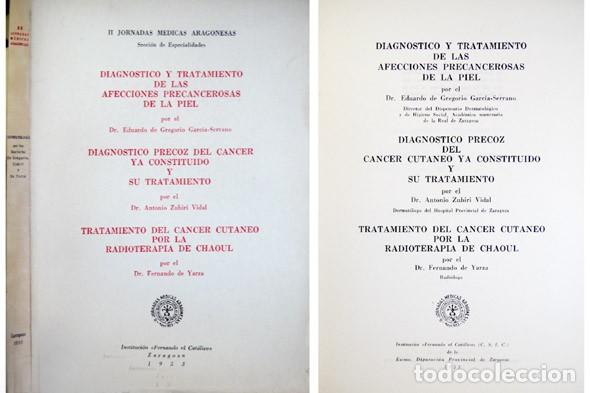 Livres d'occasion: Diagn&oacute;stico y tratamiento de las afecciones precancerosas de la piel... IFC, 1953