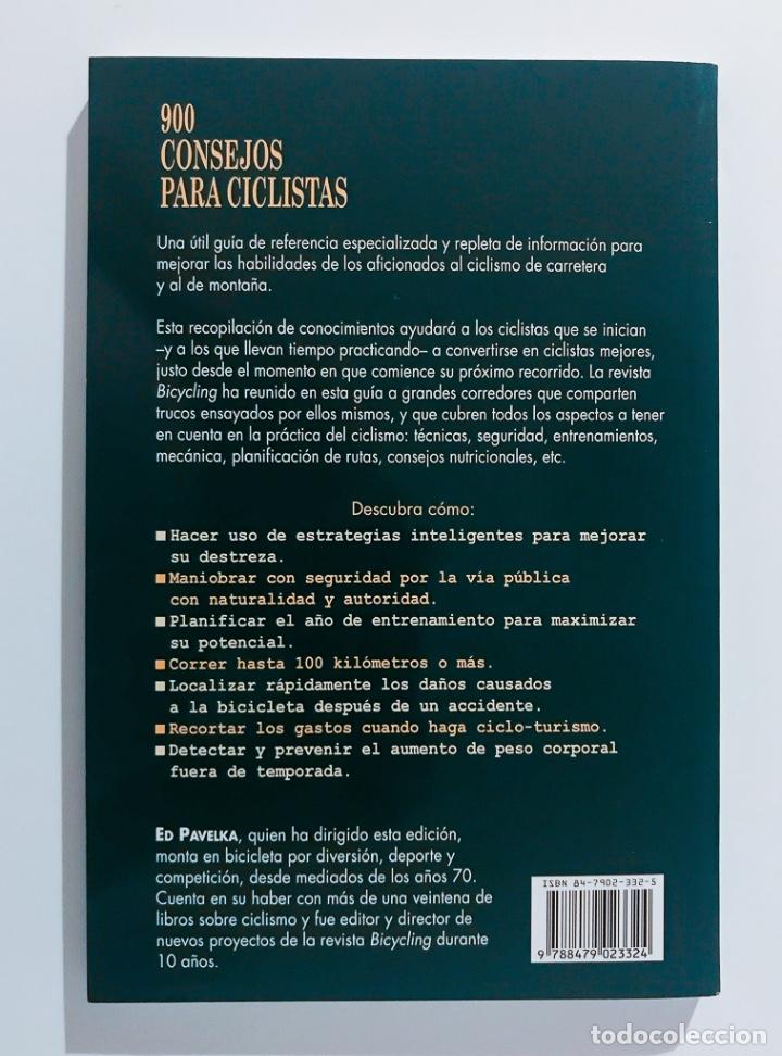 Libros de segunda mano: 900 CONSEJOS PARA CICLISTAS - TUTOR - Foto 2