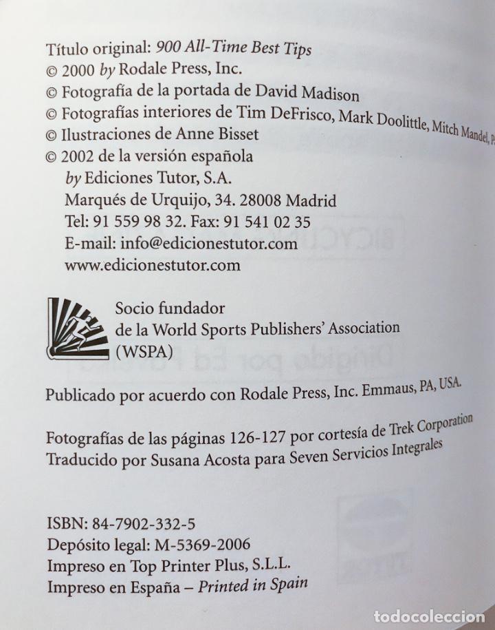 Libros de segunda mano: 900 CONSEJOS PARA CICLISTAS - TUTOR - Foto 3