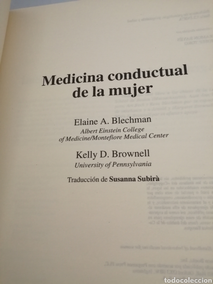 Libros de segunda mano: MEDICINA CONDUCTUAL DE LA MUJER - Foto 3