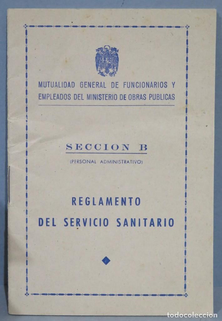 Libri di seconda mano: SECCION B. REGLAMENTO DEL SERVICIO SANITARIO