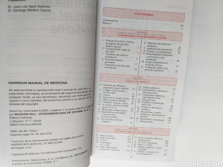 Libros de segunda mano: Harrison. Manual de medicina 2005 . - Foto 7