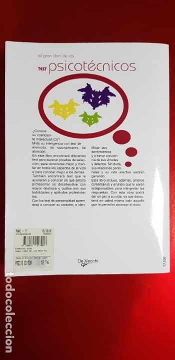 Libros de segunda mano: LIBRO-EL GRAN LIBRO DE LOS TEST PSICOT&Eacute;CNICOS-DE VECCHI-2007-EXCELENTE - Foto 2