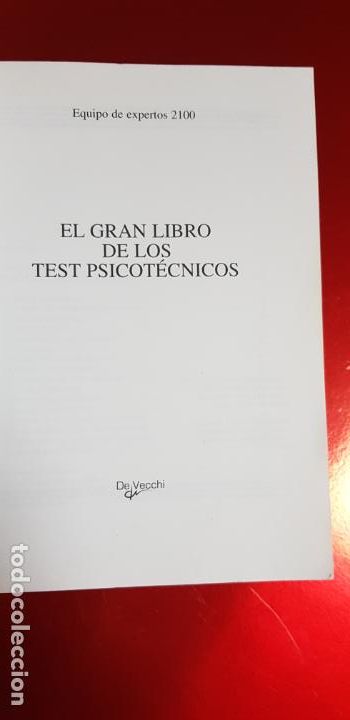 Libros de segunda mano: LIBRO-EL GRAN LIBRO DE LOS TEST PSICOT&Eacute;CNICOS-DE VECCHI-2007-EXCELENTE - Foto 4