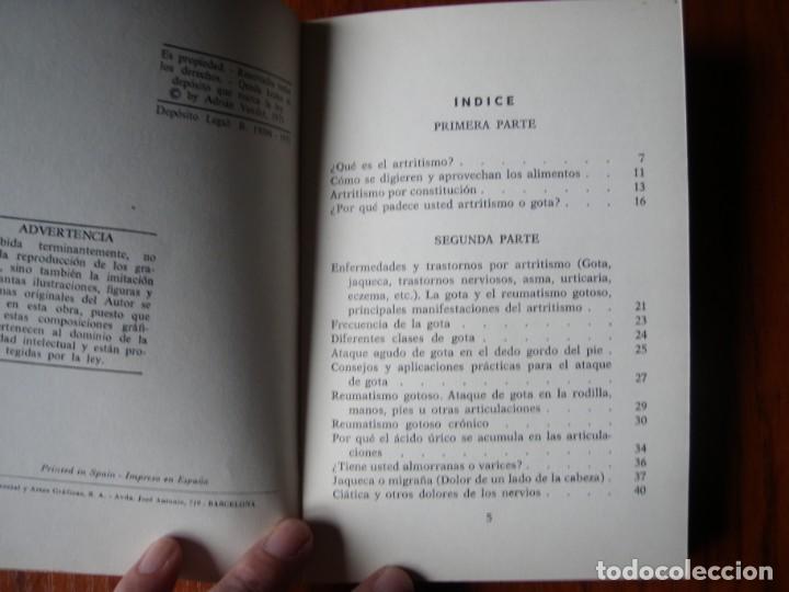 Libros de segunda mano: LIBRO ARTRITISMO DR VANDER - Foto 5