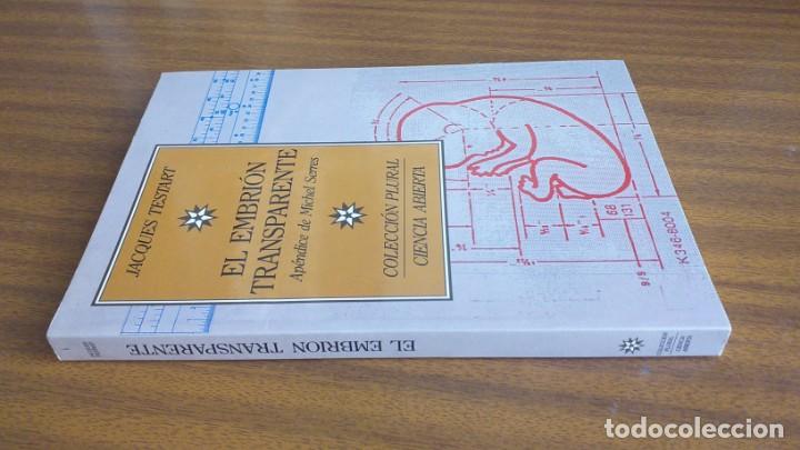 Libros de segunda mano: El embri&oacute;n transparente --- Jacques Testart - Foto 2