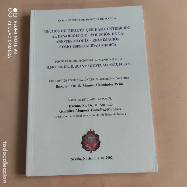 Second hand books: HECHOS DE INPACTO QUE CONTRIBUIDO AL DESARROLLO Y EVOLUCION DE LA ANESTESIOLOGIA... LEER.