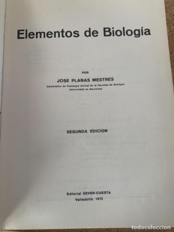 Libros de segunda mano: Elementos de Biolog&iacute;a (Bols, 6) - Foto 1