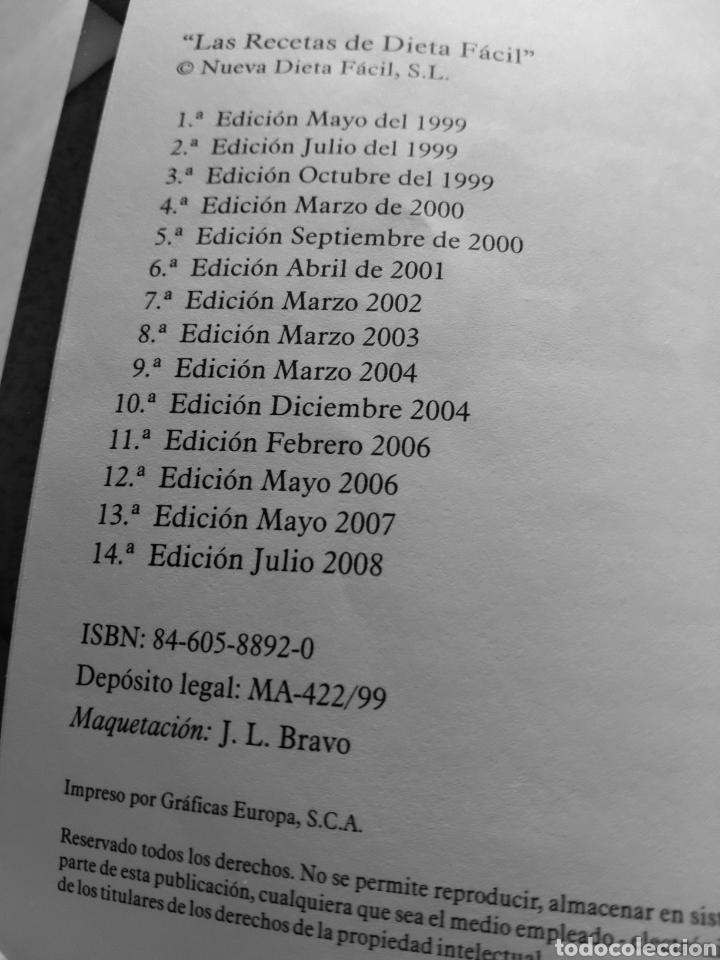Libros de segunda mano: Las recetas de dieta f&aacute;cil - Foto 2