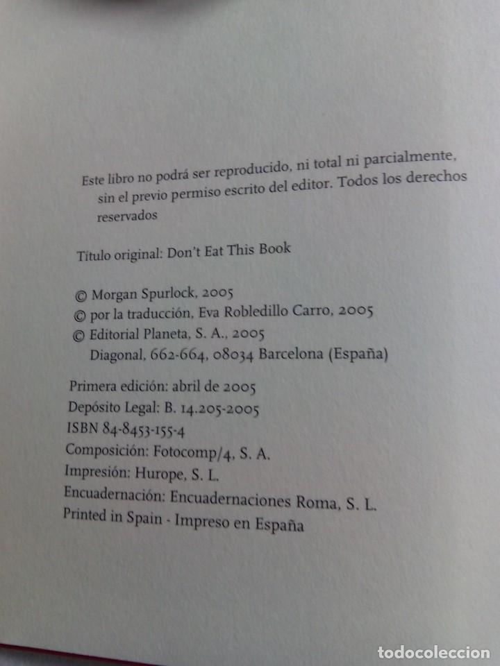Libros de segunda mano: &iexcl;NO TE COMAS ESTE LIBRO! / MORGAN SPURLOCK - Foto 2