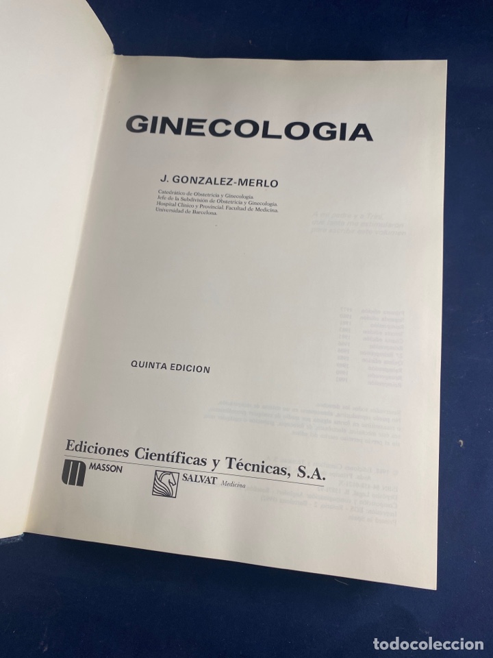 Libros de segunda mano: GINECOLOG&Iacute;A 5a edici&oacute;n - Foto 2