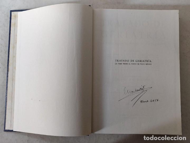 Libros de segunda mano: Libro Tratado de Geriatria, La Vejez. - Foto 3