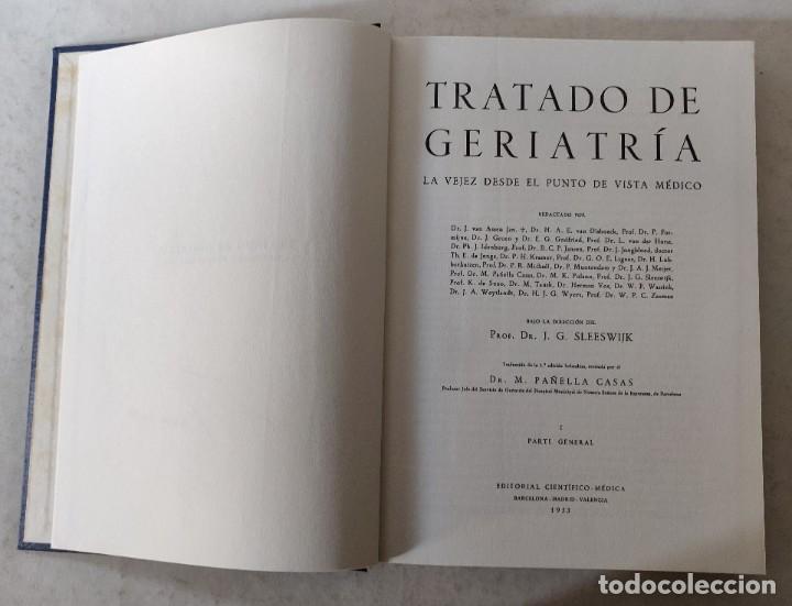 Libros de segunda mano: Libro Tratado de Geriatria, La Vejez. - Foto 4