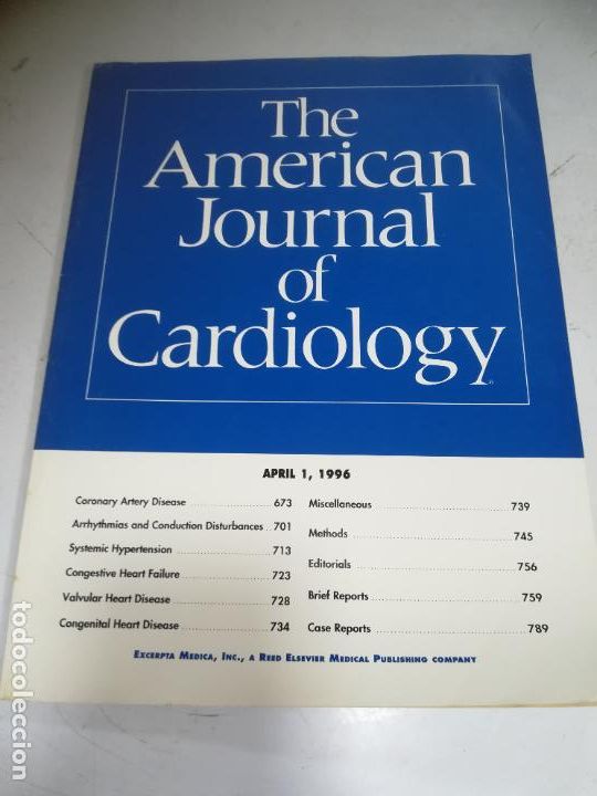 Second hand books: REVISTA M&Eacute;DICA. THE AMERICAN JOURNAL OF CARDIOLOGY. 1996. ABRIL 1