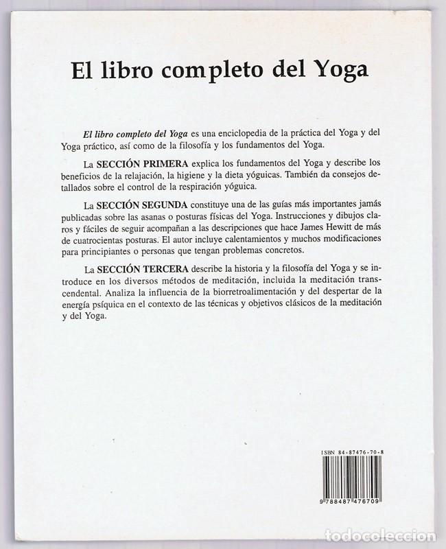 Libros de segunda mano: EL LIBRO COMPLETO DEL YOGA JAMES HEWITT - Foto 2