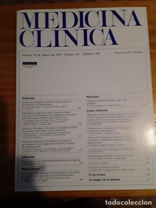 Libri di seconda mano: REVISTA DE MEDICINA, MEDICINA CLINICA, VOL 108, N- 10, 15 DE MARZO 1997..VER INDICE.