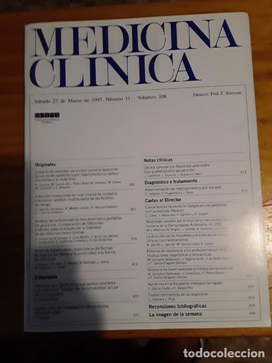 Libri di seconda mano: REVISTA DE MEDICINA, MEDICINA CLINICA, VOL 108, N- 11, 22 DE MARZO 1997..VER INDICE.