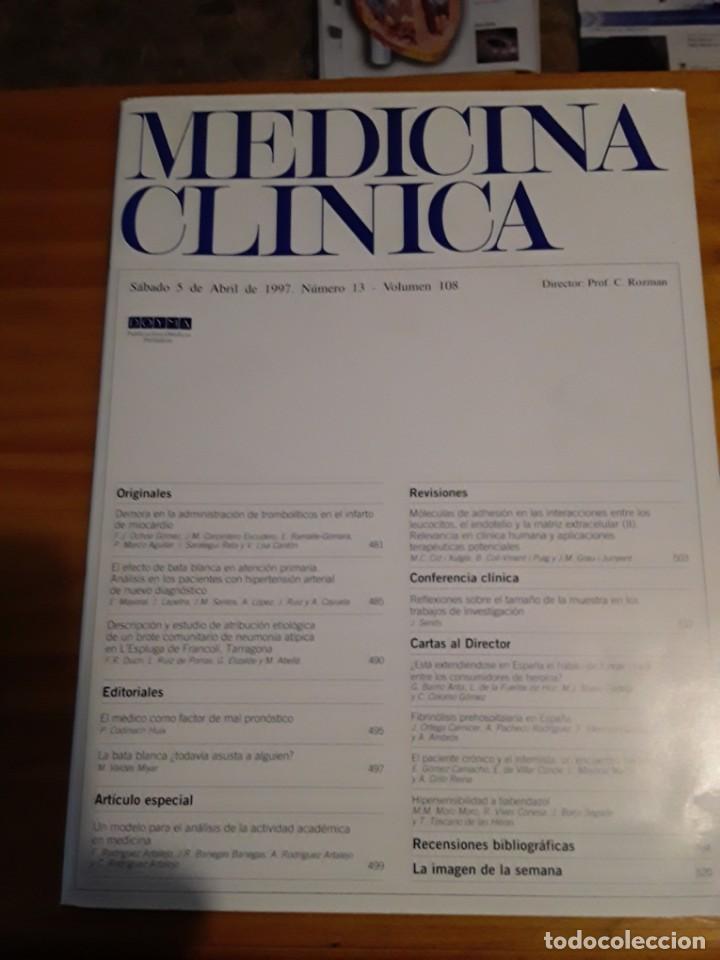 Libri di seconda mano: REVISTA DE MEDICINA, MEDICINA CLINICA, VOL 108, N- 13, 5 DE ABRIL 1997..VER INDICE.