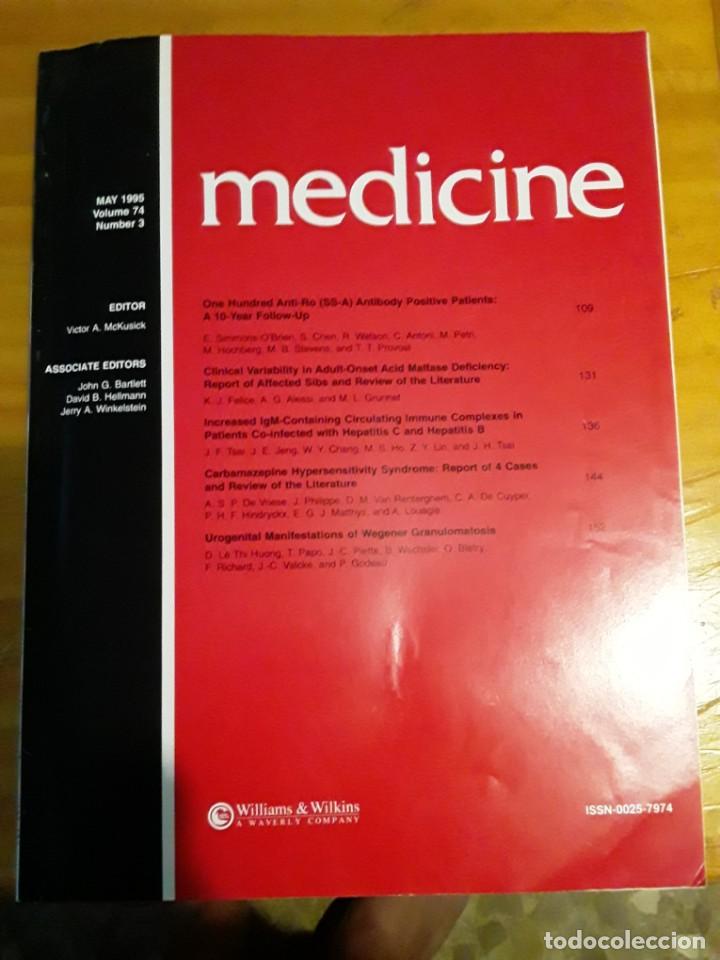 Libri di seconda mano: MEDICINE, MAY 1995, VOL- 74, N-3.VER INDICE.