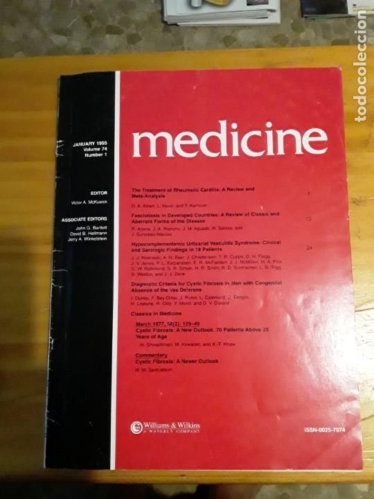 Libri di seconda mano: MEDICINE, JANUARY 1995, VOL- 74, N-1.VER INDICE.