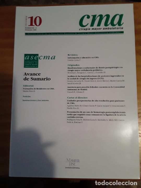 Libri di seconda mano: CMA, CIRUGIA MAYOR AMBULATORIA, VOL.10, N.4, DICIEMBRE 2005.VER INDICE.
