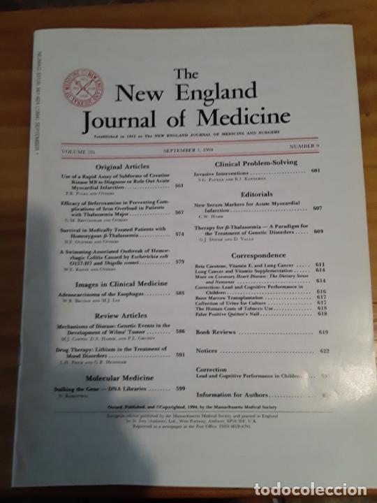 Second hand books: THE NEW ENGLAND JOURNAL MEDICINE, VOL.331, N.9, SEPTEMBER 1, 1994.VER INDICE.