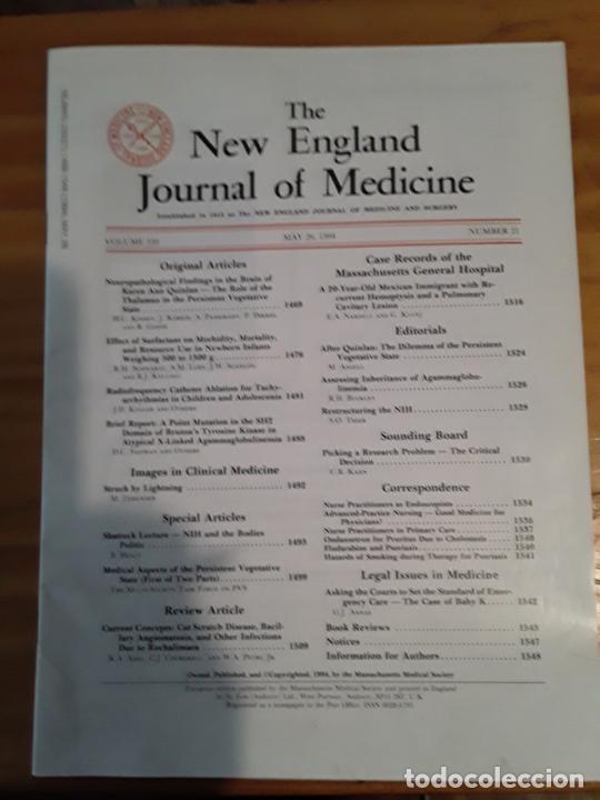 Second hand books: THE NEW ENGLAND JOURNAL MEDICINE, VOL.330, N.21, MAY 26, 1994.VER INDICE.