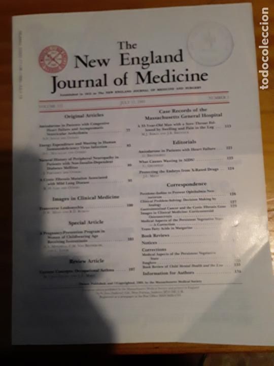 Second hand books: THE NEW ENGLAND JOURNAL MEDICINE, VOL.333, N.2, JULIO 13, 1995. VER INDICE.
