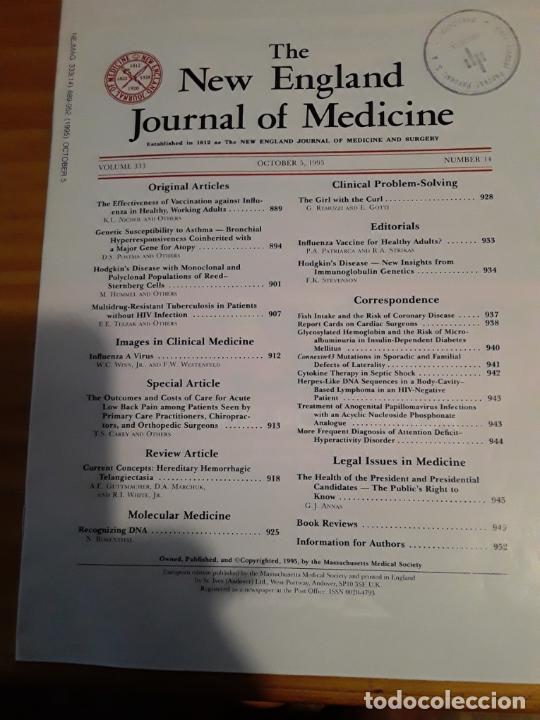 Second hand books: THE NEW ENGLAND JOURNAL MEDICINE, VOL.333, N.14, OCTOBER 5 , 1995.VER INDICE.