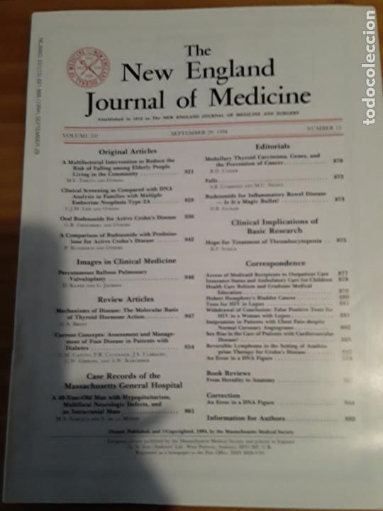 Second hand books: THE NEW ENGLAND JOURNAL MEDICINE, VOL.331, N.10, SEPTEMBER 29, 1994.VER INDICE.