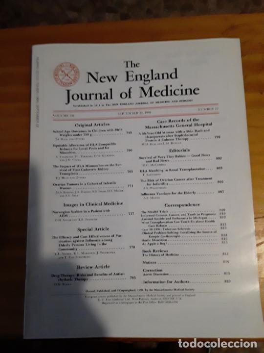 Second hand books: THE NEW ENGLAND JOURNAL MEDICINE, VOL.331, N.12, SEPTEMBER 22, 1994.VER INDICE.