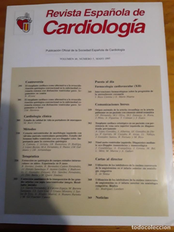 Second hand books: REVISTA ESPA&Ntilde;OLA DE CARDIOLOGIA,VOL.48, N.5, MAYO 1995.VER INDICE.