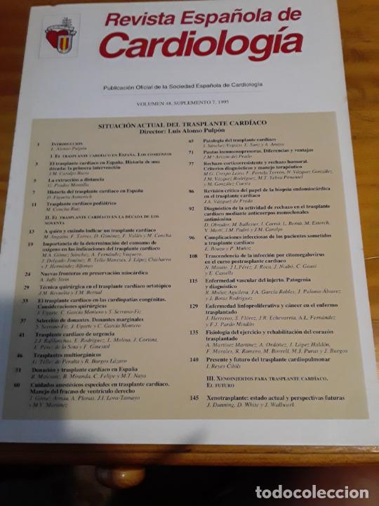 Second hand books: REVISTA ESPA&Ntilde;OLA DE CARDIOLOGIA,VOL.48, SUPLEMENTO 7,1995.VER INDICE.