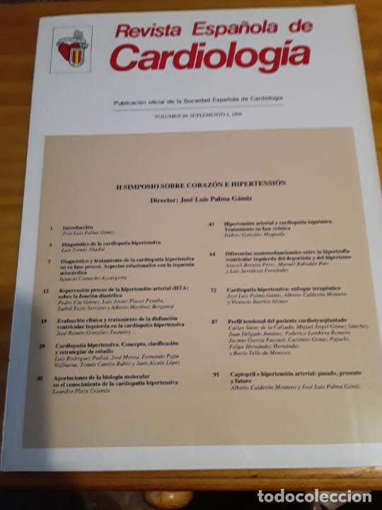 Second hand books: REVISTA ESPA&Ntilde;OLA DE CARDIOLOGIA,VOL.49, SUPLEMENTO 1, 1996.VER INDICE.