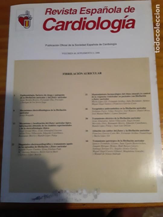 Second hand books: REVISTA ESPA&Ntilde;OLA DE CARDIOLOGIA,VOL.49, SUPLEMENTO 2, 1996.VER INDICE.