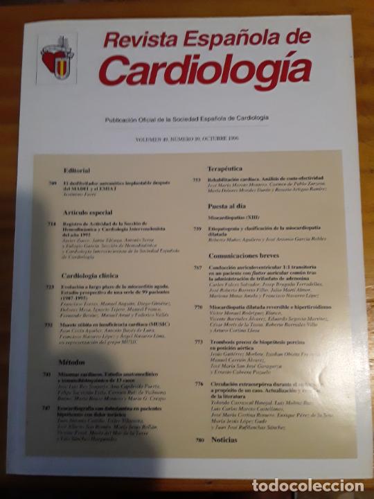 Second hand books: REVISTA ESPA&Ntilde;OLA DE CARDIOLOGIA,VOL.49, N.10,OCTUBRE 1996.VER INDICE.