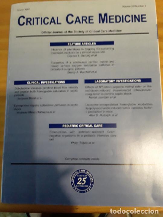 Second hand books: CRITICAL CARE MEDICINE,MARCH 1997,VOL.25, N.3.VER INDICE.