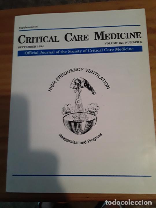 Second hand books: CRITICAL CARE MEDICINE, SEPTEMBER 1994,VOL.22, N.9.VER INDICE.