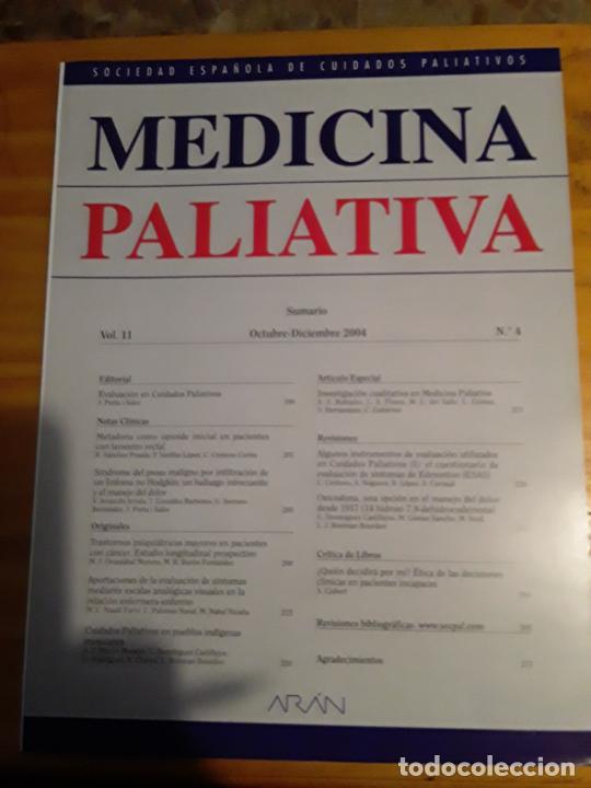 Second hand books: MEDICINA PALIATIVA, VOL.11, N.4, OCT-DIC.2004.VER INDICE.