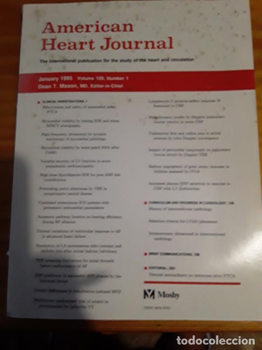 Second hand books: AMERICAN HEART JOURNAL,JANUARY 1995,V.129, N.1.VER INDICE.