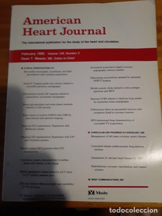 Second hand books: AMERICAN HEART JOURNAL,FEBRUARY 1995,V.129, N.2 .VER INDICE.