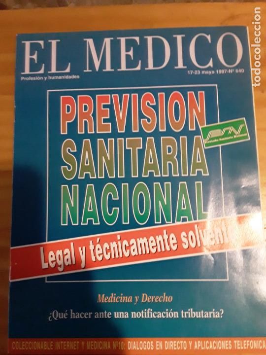Libri di seconda mano: EL MEDICO, PROFESION Y HUMANIDADES, N.640, 17-23 MAYO 1997.VER INDICE..