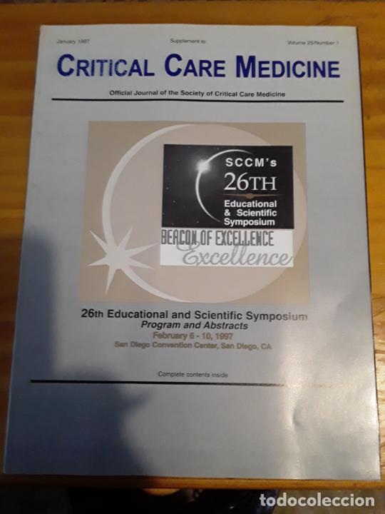 Libri di seconda mano: CRITICAL CARE MEDICINE, JANUARY 1997,VOL.25, N.1.VER INDICE.