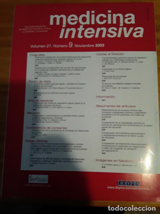 Libri di seconda mano: MEDICINA INTENSIVA, VOLUMEN 27, NUM. 9, NOVIEMBRE 2003.VER INDICE.