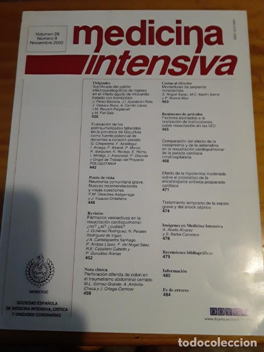 Libri di seconda mano: MEDICINA INTENSIVA, VOLUMEN 26, NUM. 9, NOVIEMBRE 2002.VER INDICE.