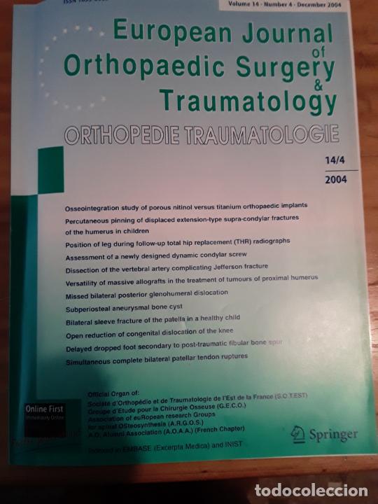 Libri di seconda mano: EUROPEAN JOURNAL OF ORTHOPAEDIC SURGERY & TRAUMATOLOGY, VOL.14, N.4, DECEMBER 2004.VER INDICE.