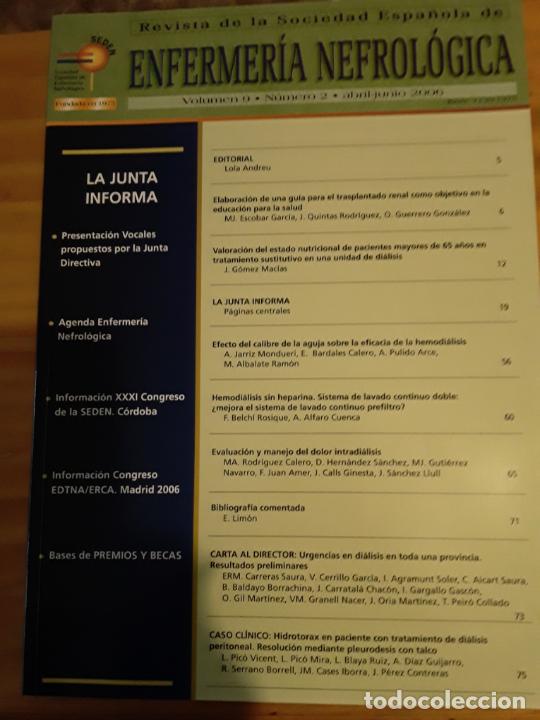 Gebrauchte B&uuml;cher: REVISTA DE LA SOCIEDAD ESPA&Ntilde;OLA DE ENFERMERIA NEFROLOGICA,VOL.9,N.2,ABR-JUN. 2006.VER INDICE.