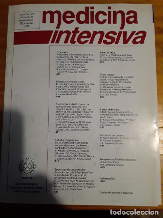 Gebrauchte B&uuml;cher: MEDICINA INTENSIVA, VOLUMEN 23, NUM. 9,DICIEMBRE 1999.VER INDICE.