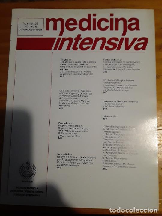 Gebrauchte B&uuml;cher: MEDICINA INTENSIVA, VOLUMEN 23, NUM. 6, JULIO-AGOSTO 1999.VER INDICE.