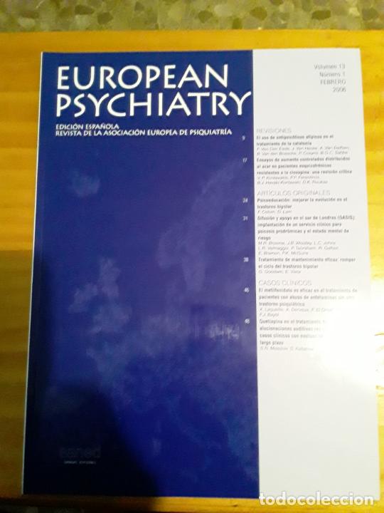 Gebrauchte B&uuml;cher: EUROPEAN PSYCHIATRY.EDICION ESPA&Ntilde;OLA.VOL 13, N.1, FEBRERO 2006.VER INDICE.